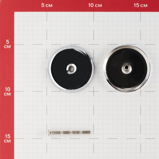 Заглушка декоративная круглая розетка хром