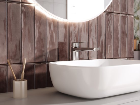 Плитка настенная Cersanit Cascada 29.8x59.8 см 1.45 м² глянцевая цвет коричневый