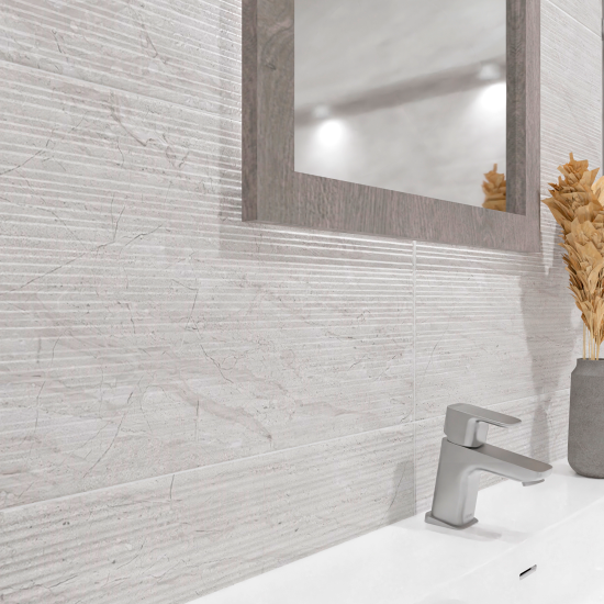 Плитка настенная Azori Portu Perla Strut 31.5x63 см 1.79 м² матовая цвет серый