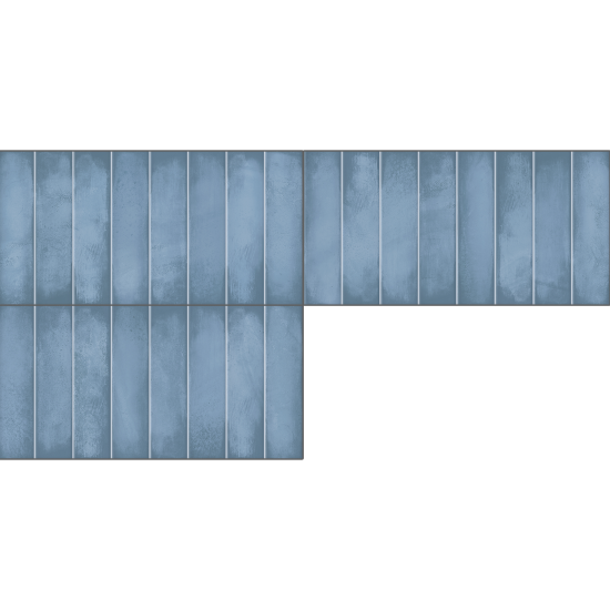 Плитка настенная Azori Cruise Sky 31.5x63 см 1.79 м² глянцевая цвет синий