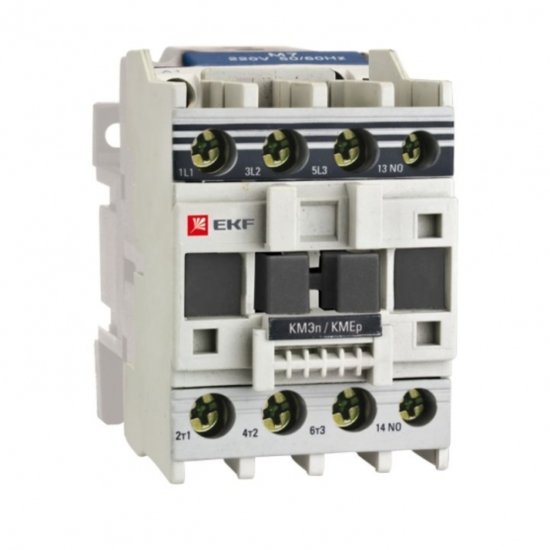 Контактор EKF КМЭп (ctr-s-18-220-p) 220 В 18 А тип АС 3P малогабаритный