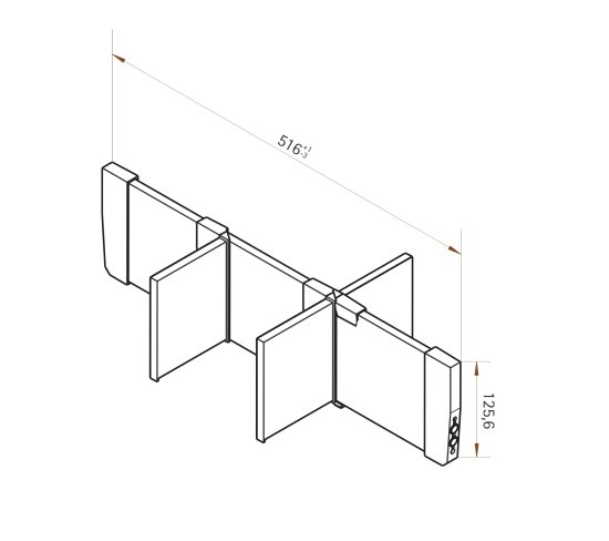 Перегородка для ящика Hettich Orga Store 820IAKB600 15x6.8x61.5 см пластик цвет серый