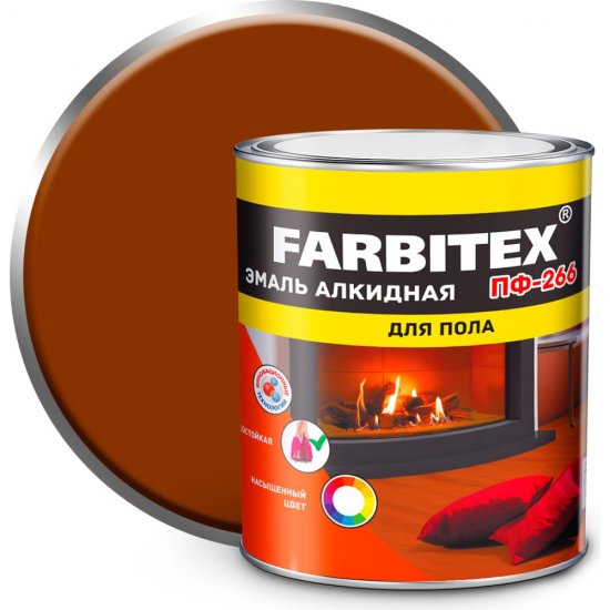 Алкидная эмаль Farbitex ПФ-266