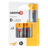 Батарейка алкалиновая Lexman D/LR20 2 шт.