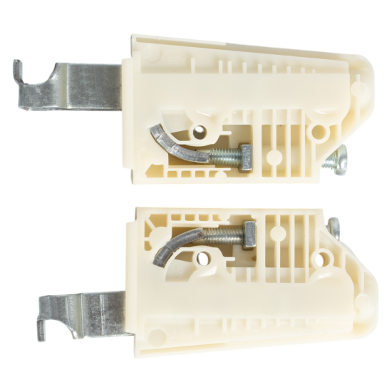 Навес на шину левый и правый 39x16x100 мм сталь/пластик цвет белый 2 шт.