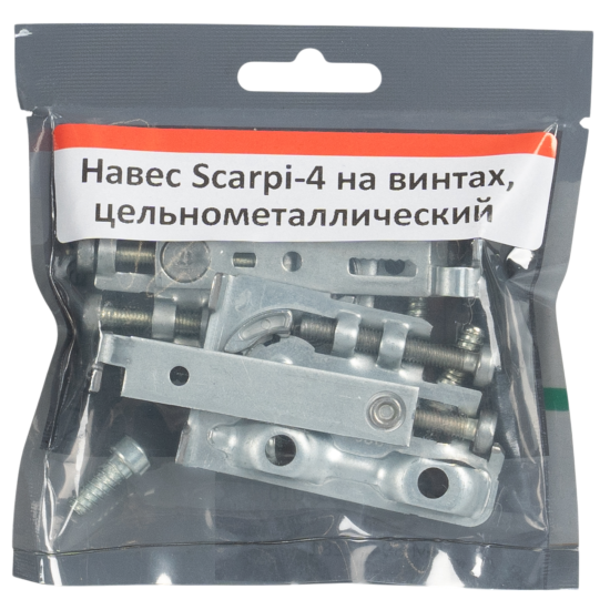 Навес на винтах 40x18x80 мм сталь цвет серый 2 шт.