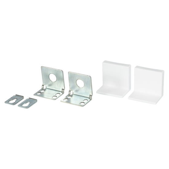 Навес мебельный 45x50 мм сталь/пластик цвет белый 2 шт.