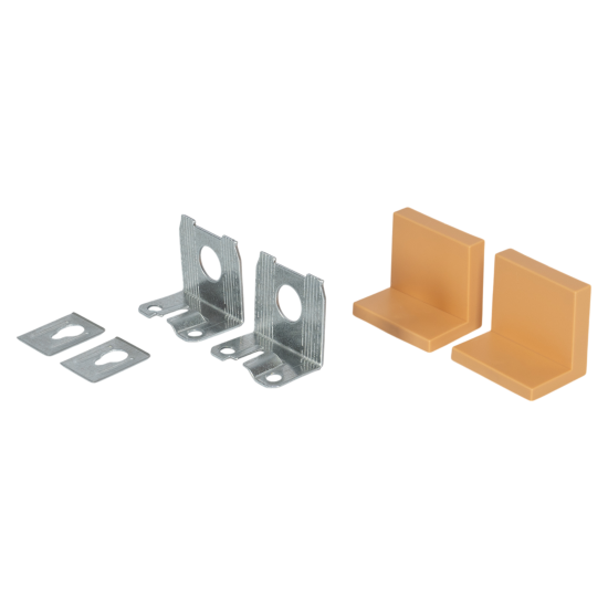 Навес мебельный 45x34x50 мм сталь/пластик цвет бежевый 2 шт.