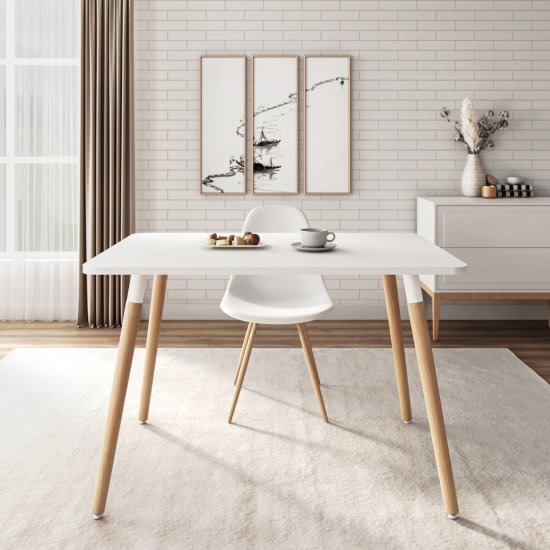 Стол обеденный Сенатор Т1 116x76x76 см прямоугольник дерево цвет светлое дерево/белый