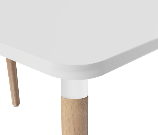 Стол обеденный Сенатор Т1 116x76x76 см прямоугольник дерево цвет светлое дерево/белый