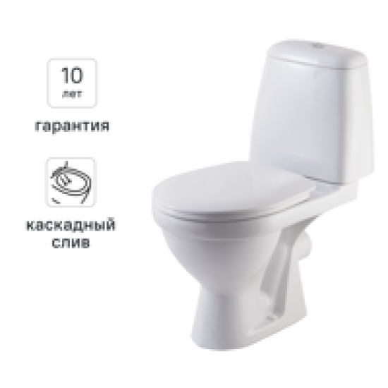 Унитаз-компакт Rosa Сенатор двойной смыв цвет белый