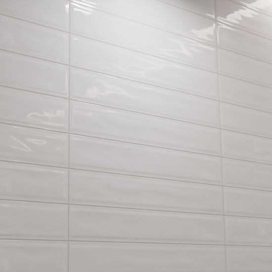 Плитка настенная Керамин Модена 7 40x6.4 см 0.87 м² глянцевая цвет белый