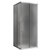 Душевой уголок Abber Schwarzer Diamant хром 90х90х195 см квадрат стекло матовое 6 мм (AG02090MH)