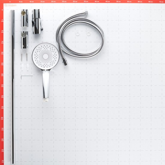 Душевой комплект Corsa Deco CX со шлангом со стойкой хром (SSETCX125S)