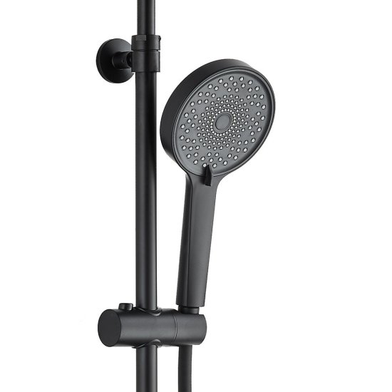 Душевой комплект Corsa Deco CX с верхним душем с лейкой черный (SSCX230SB)