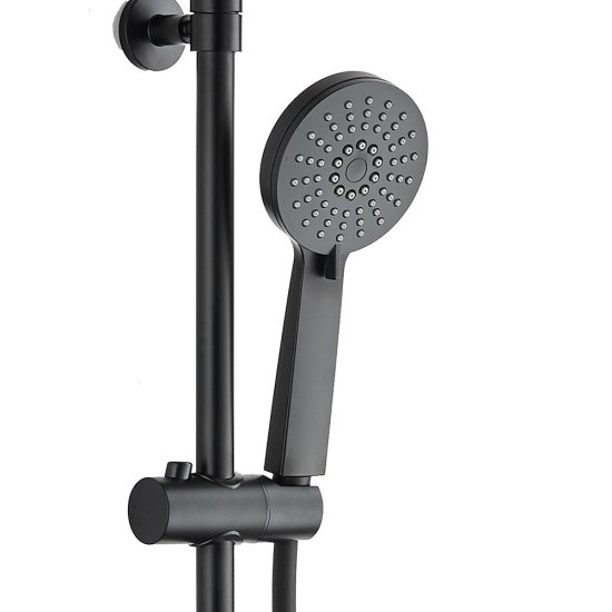 Душевой комплект Corsa Deco NX с верхним душем с лейкой черный (SSNX300SB)