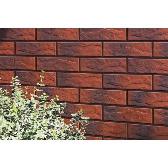 Клинкерная плитка для фасада Cerrad Elewacja Country (32 шт.= 0,5 кв.м) бордовая 245х65х6,5 мм