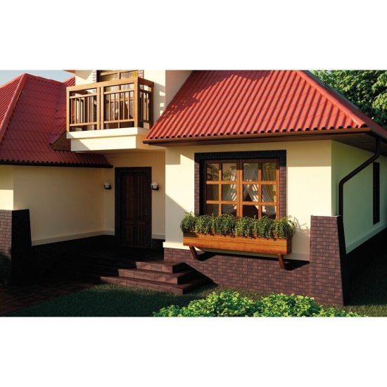 Клинкерная плитка для фасада Cerrad Elewacja Country (32 шт.= 0,5 кв.м) бордовая 245х65х6,5 мм