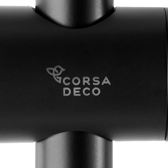 Душевой комплект Corsa Deco CX со шлангом со стойкой черный (SSETCX130QB)
