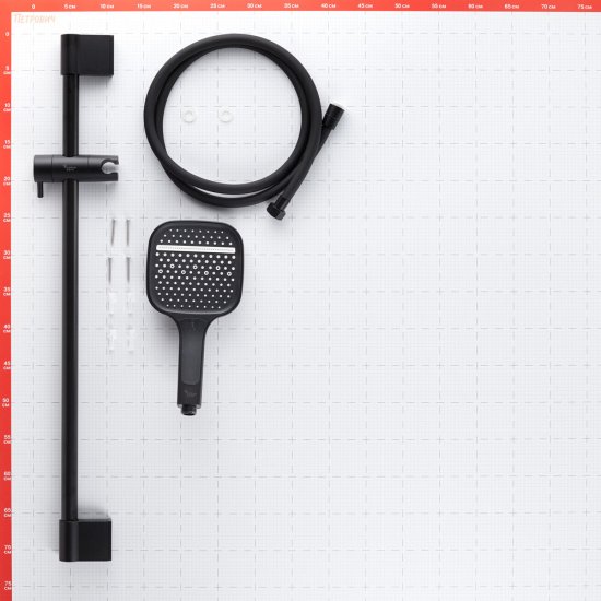 Душевой комплект Corsa Deco CX со шлангом со стойкой черный (SSETCX130QB)