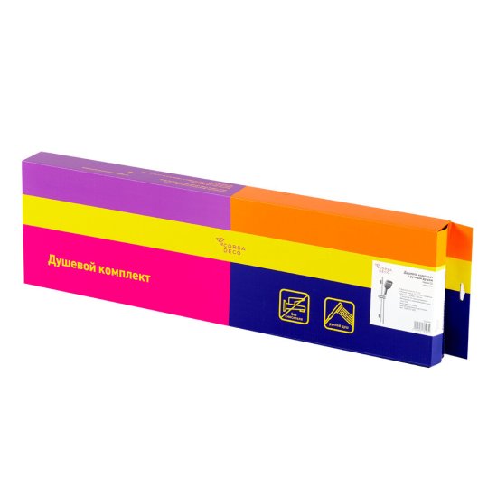 Душевой комплект Corsa Deco CX со шлангом со стойкой хром (SSETCX130Q)