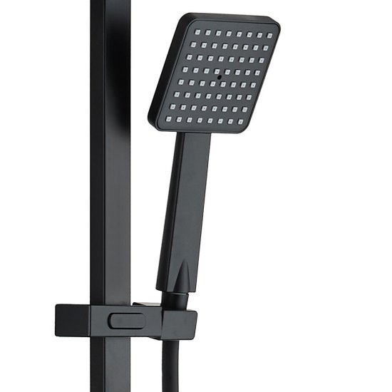 Душевой комплект Corsa Deco TX с верхним душем с лейкой черный (SSTX250QB)