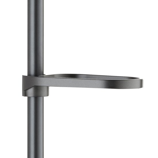 Штанга для душа Corsa Deco CX 700 мм с мыльницей нержавеющая сталь графит (SRCX700SMG)