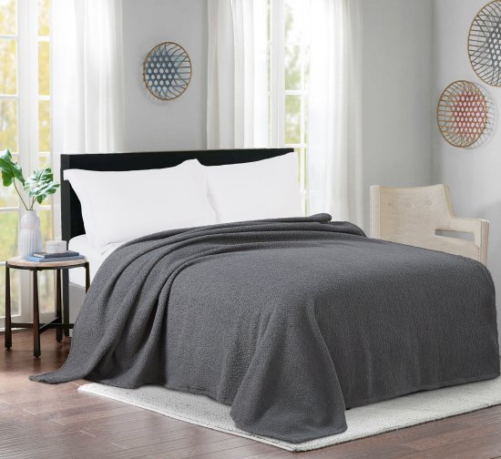 Плед 150x200 см букле цвет серый