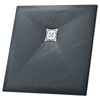 Поддон RGW ST 0100 искусственный камень 100х100х3 см квадрат графит низкий (16152100-02)