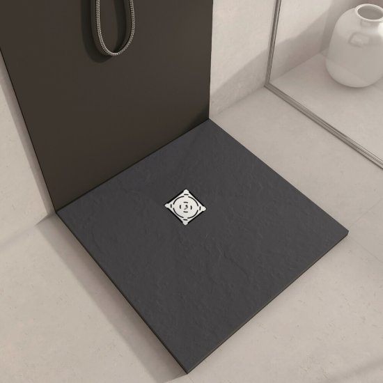 Поддон RGW ST 0088 искусственный камень 80х80х2,5 см квадрат графит низкий (16152088-02)