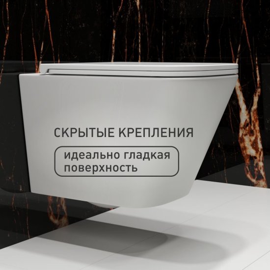 Унитаз подвесной Corsa Deco TX Tornado безободковый с сиденьем дюропласт микролифт смыв торнадо (WHTX500QT)