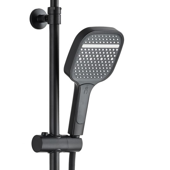 Душевой комплект Corsa Deco CX с верхним душем с лейкой черный (SSCX330QB)