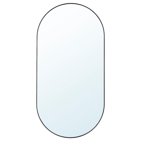 Зеркало декоративное Oblong овал 60x120 см металл цвет черный
