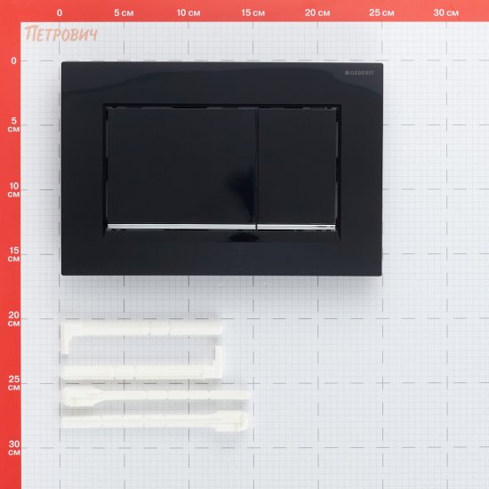 Клавиша смыва для инсталляций Geberit Sigma 30 черная/хром глянцевый (115.883.KM.1)