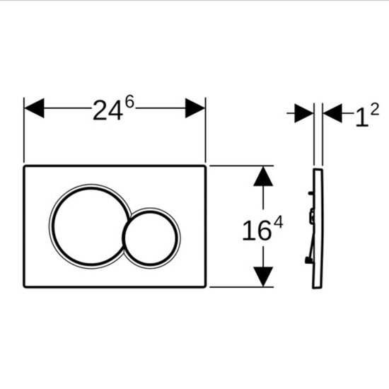 Клавиша смыва для инсталляций Geberit Sigma 01 черная (115.770.DW.5)