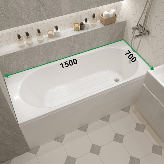 Ванна акриловая Tanaris 150х70 см без ножек (01тан1570)