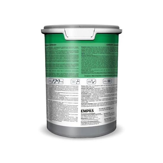 Эмаль универсальная акриловая Ореол черная матовая 1,1 кг