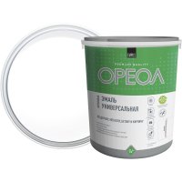 Эмаль универсальная акриловая Ореол белая глянцевая 2,5 кг