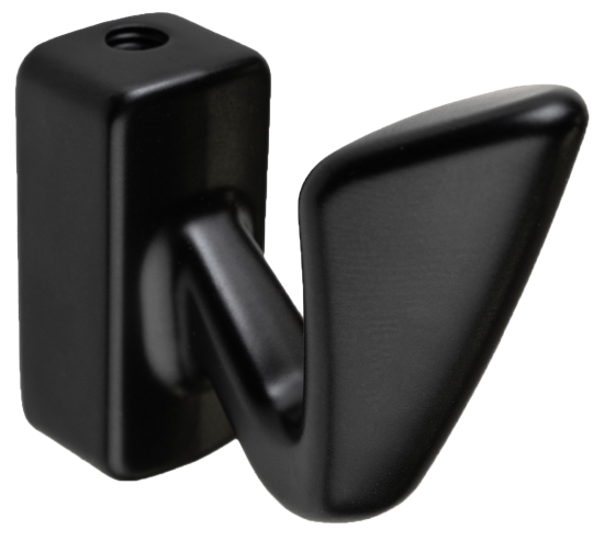 Крючок Г-образный Event 20x46 мм сталь цвет черный