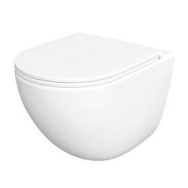 Унитаз подвесной Corsa Deco CX Tornado безободковый с сиденьем дюропласт микролифт смыв торнадо (WHCX500ST)