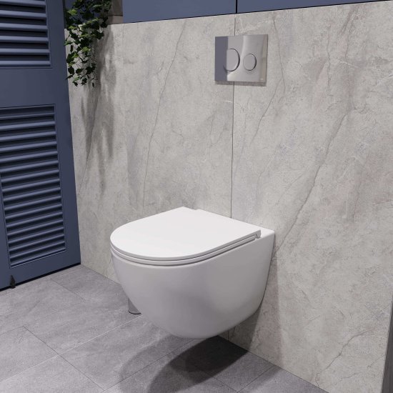 Унитаз подвесной Corsa Deco CX Tornado безободковый с сиденьем дюропласт микролифт смыв торнадо (WHCX500ST)