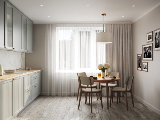 Фасад кухонного шкафа Кинель 44.7x214.1 см KONSENSA массив дерева цвет серо-зеленый