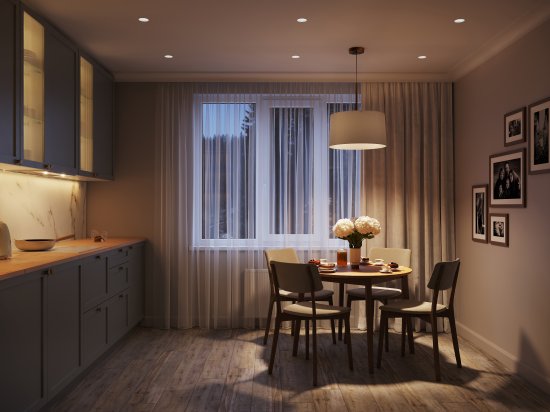 Фасад кухонного шкафа Кинель 44.7x214.1 см KONSENSA массив дерева цвет серо-зеленый