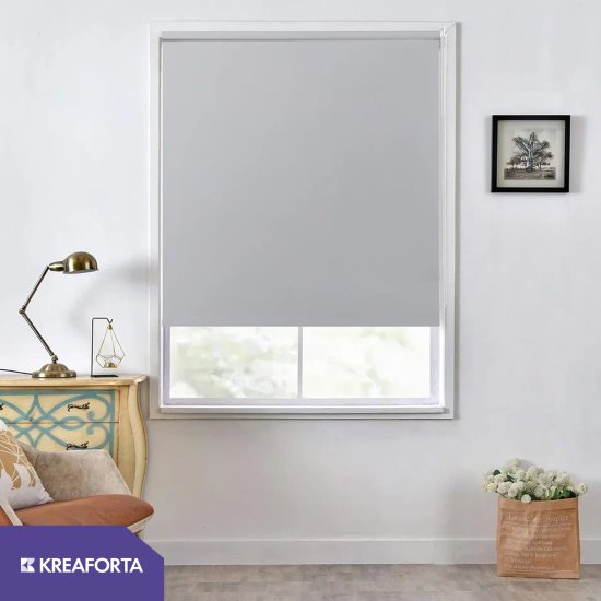 Штора рулонная KREAFORTA Ока 50x160 см цвет серый
