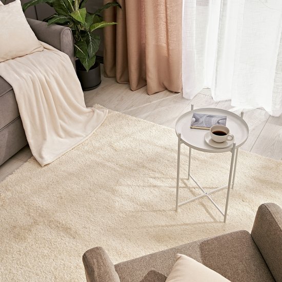 Ковер KREAFORTA Shaggy Bosfor 80x150 см полипропилен цвет кремовый