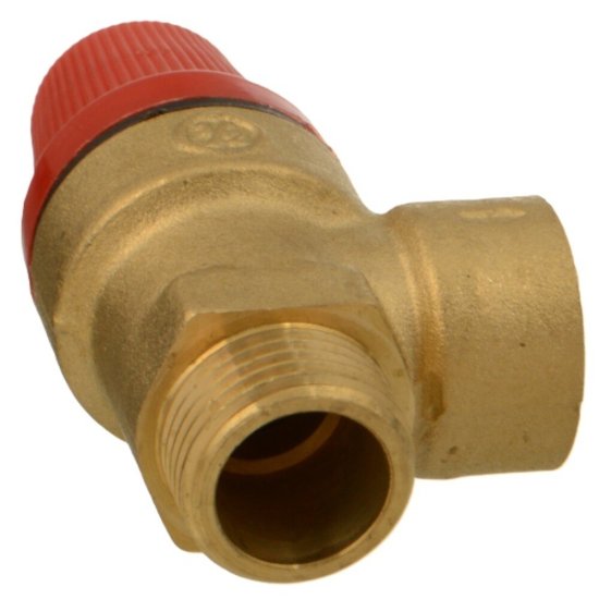 Клапан предохранительный Terma 1/2 НР(ш) х 1/2 ВР(г) 3 бар для систем отопления 120 °С KVs 0,5 (88093)