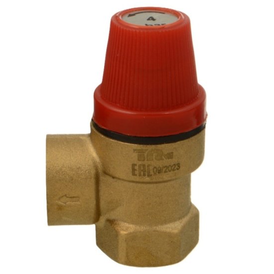 Клапан предохранительный Terma 1/2 ВР(г) х 1/2 ВР(г) 4 бар для систем отопления 120 °С KVs 0,5 (88085)