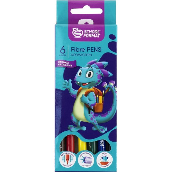 Стандартные фломастеры SCHOOLFORMAT SMART DINO