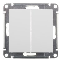 Выключатель Systeme Electric AtlasDesign двухклавишный встраиваемый белый (ATN000151)