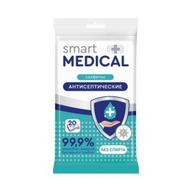 Антисептические влажные салфетки Smart Medical №20